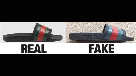 gucci rubber slides real vs fake|gucci knockoff slides for men.